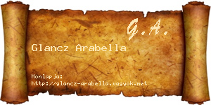 Glancz Arabella névjegykártya